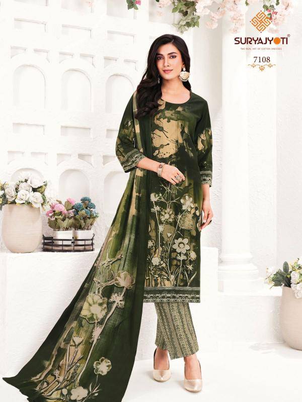 Suryajyoti trendy cotton vol-71 Surat dress material wholesale market
